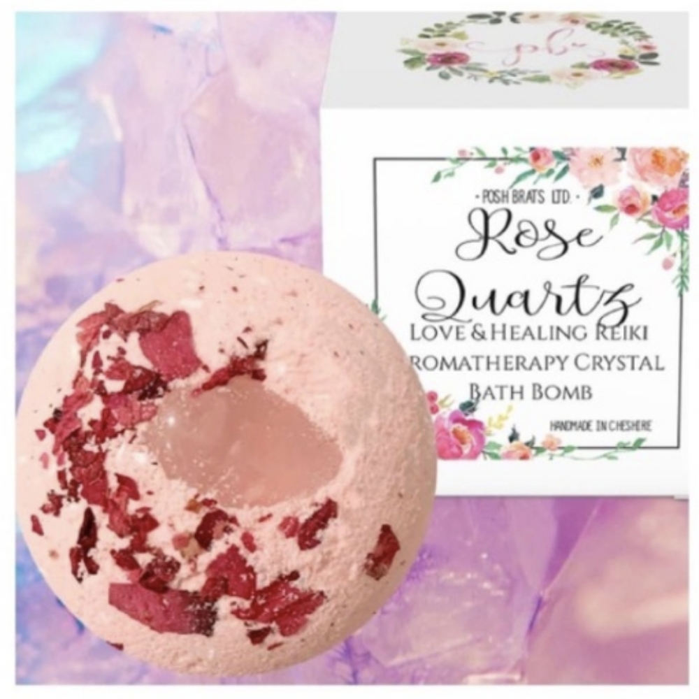 Aromatherapy Crystal Bath Bomb - Rose Quartz